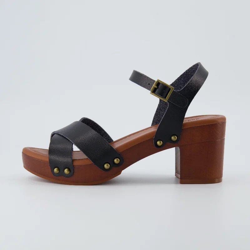 Slate Faux Wood Sandals