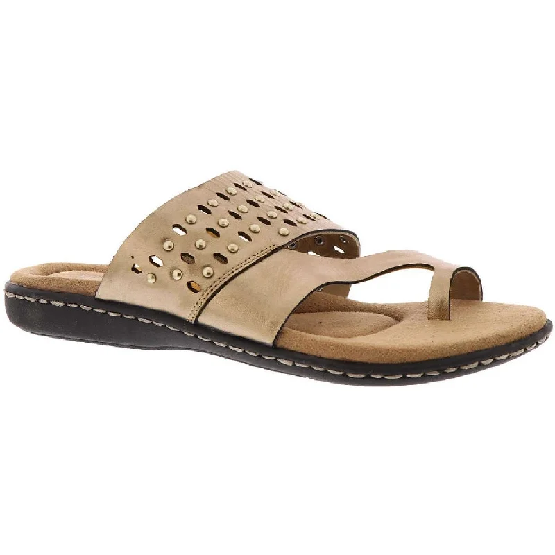 Array Womens Catalina Leather Studded Slide Sandals