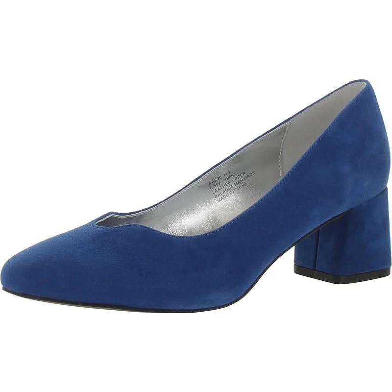 David Tate Womens Creative Suede Slip-On Pumps