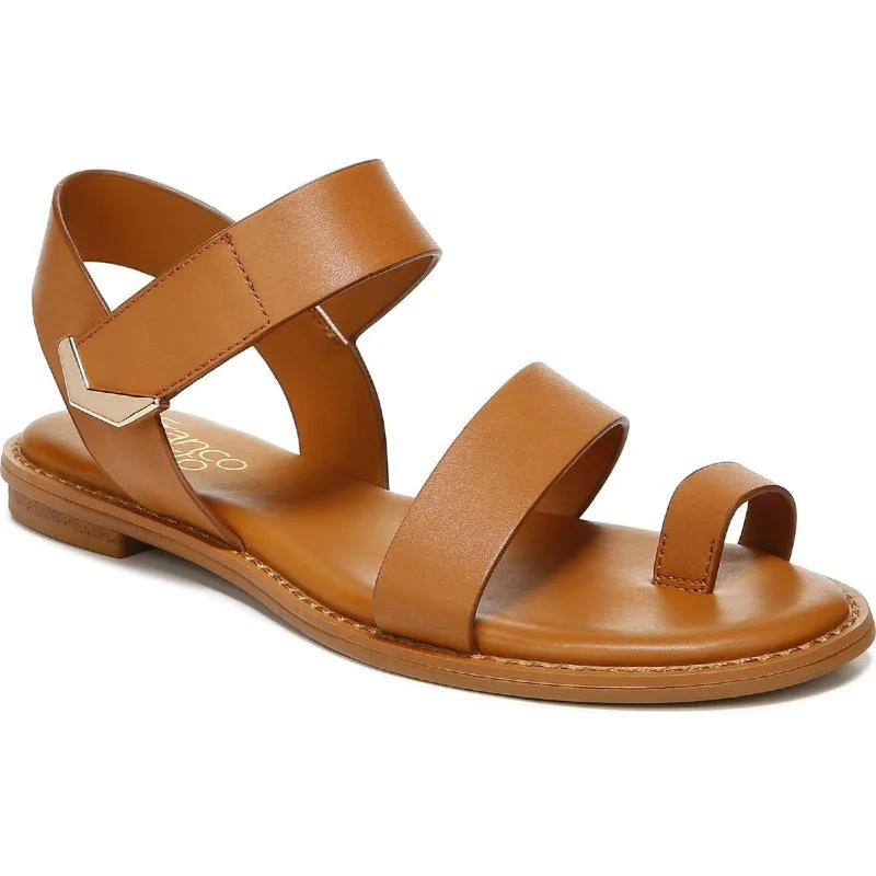 Franco Sarto Womens Graze Leather Ankle Strap Strappy Sandals