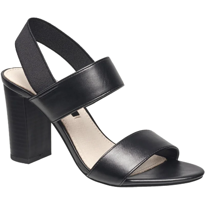 French Connection Women's Dakota Vegan Leather Block Heel Slingback Sandal