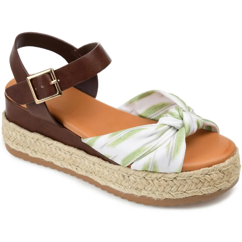 Journee Collection Womens Adriann Ankle Strap Buckle Espadrilles