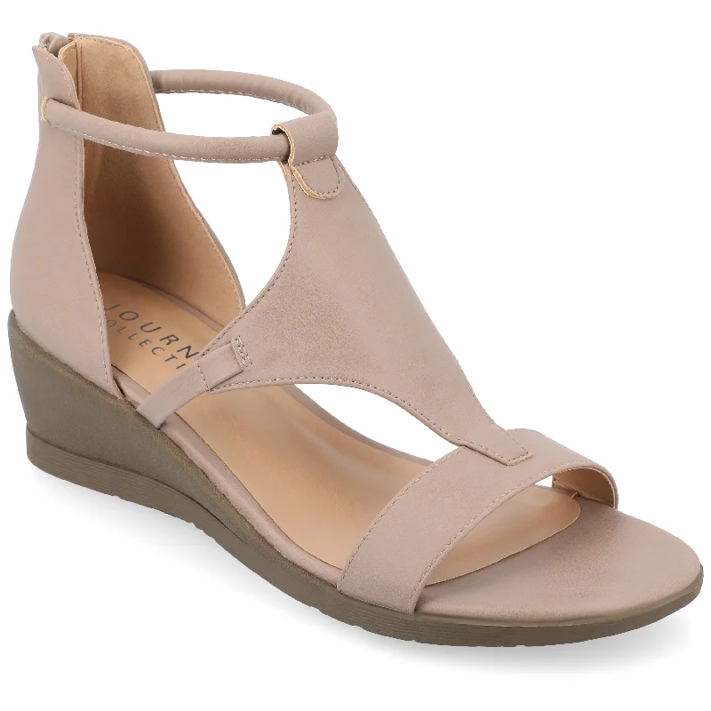 Journee Collection Women's Wide Width Trayle Sandal Wedge