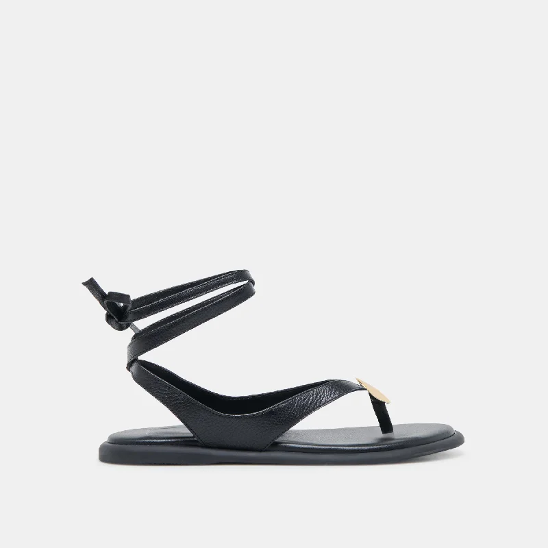 JUDY SANDALS BLACK LEATHER