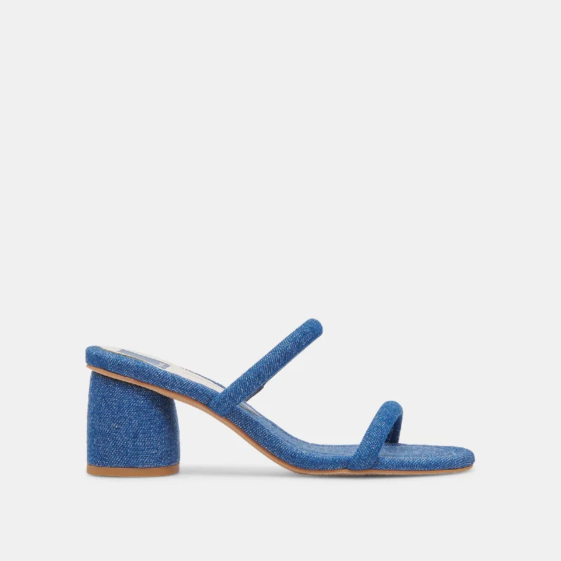 MANDIE HEELS BLUE DENIM