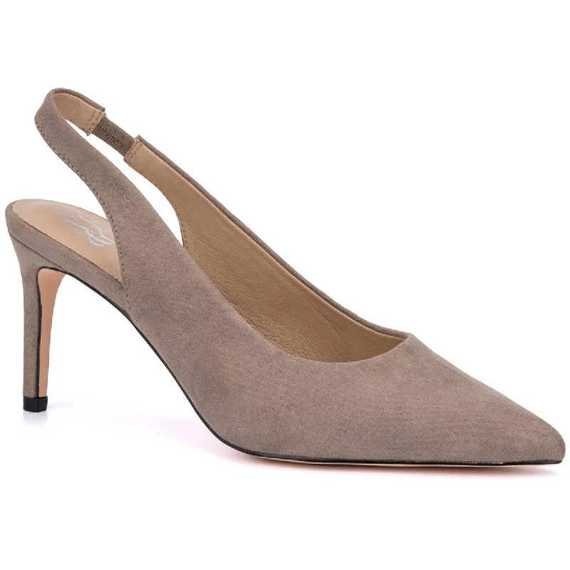 New York & Company Womens Olivia Pointed Toe Cushioned Foot bed Pumps