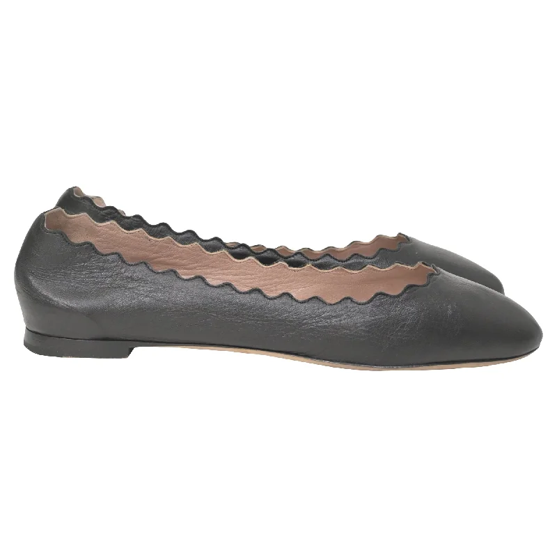 Chloé Lauren Ballet Flats in Black Leather