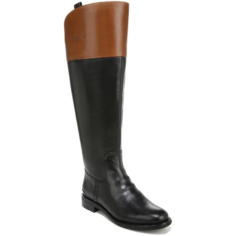 Franco Sarto Womens Meyer 2 Leather Wide Calf Knee-High Boots