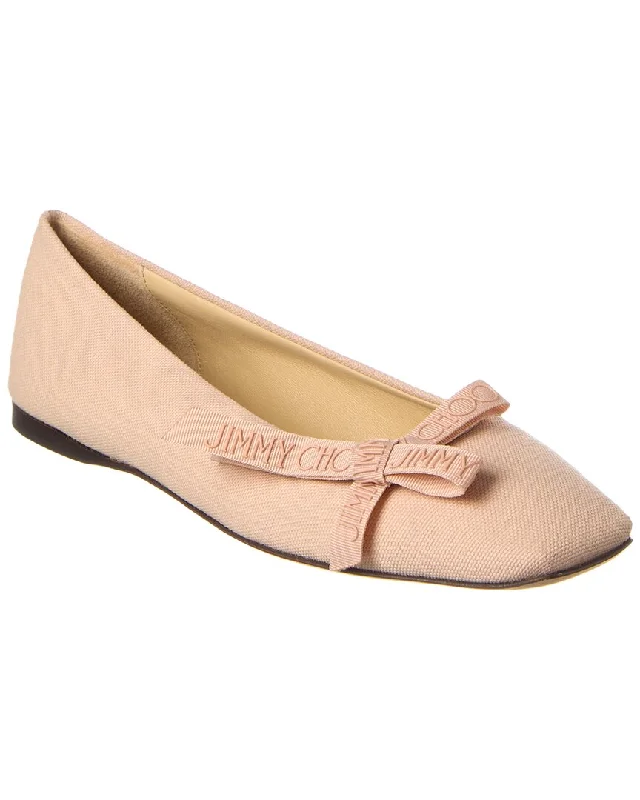 Jimmy Choo Veda Linen Ballerina Flat