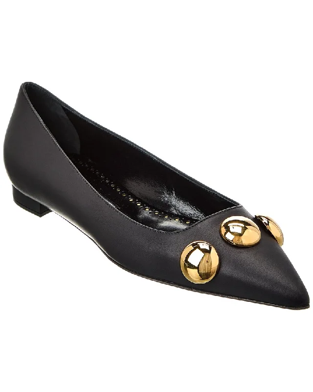 Manolo Blahnik Chappa Leather Flat