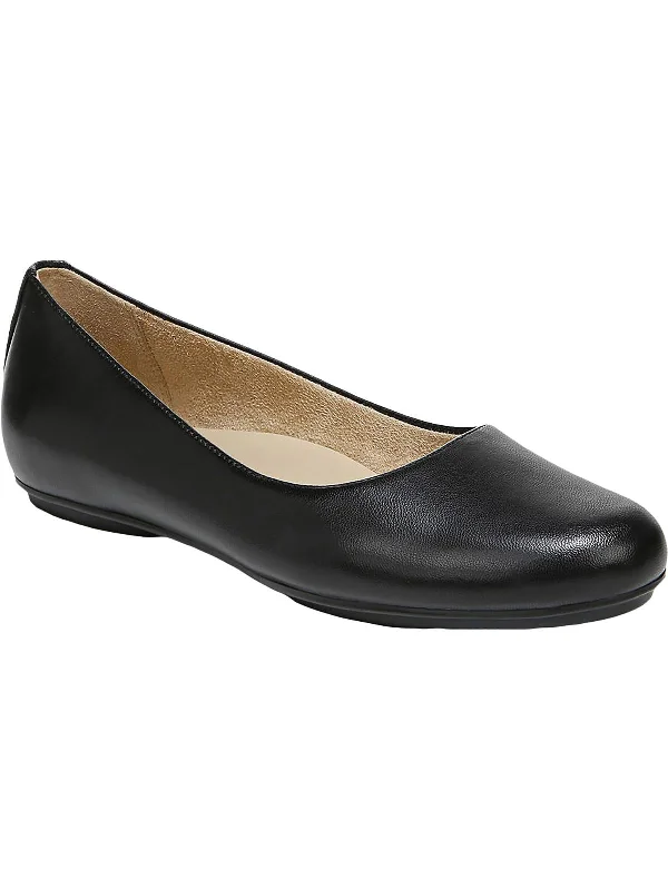 Maxwell Womens Leather Slip On Ballet Flats