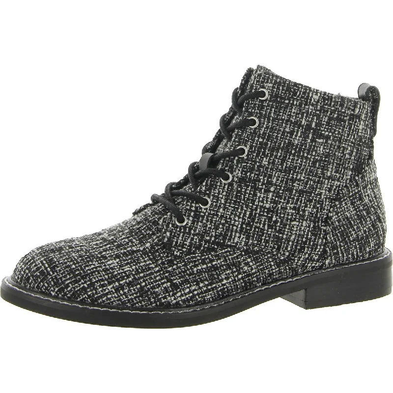 NYDJ Womens Eileen Ankle Knit Combat & Lace-up Boots