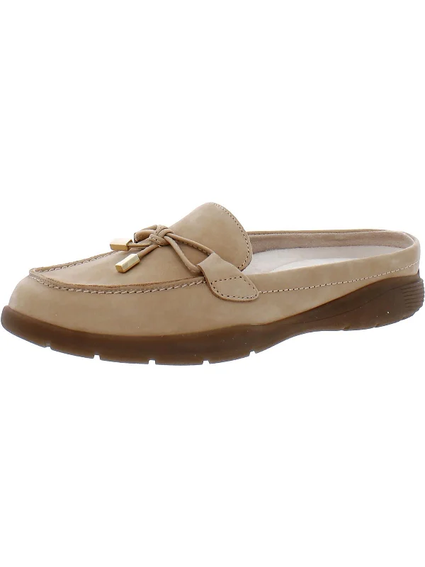 Patti Womens Leather Square Toe Moccasins