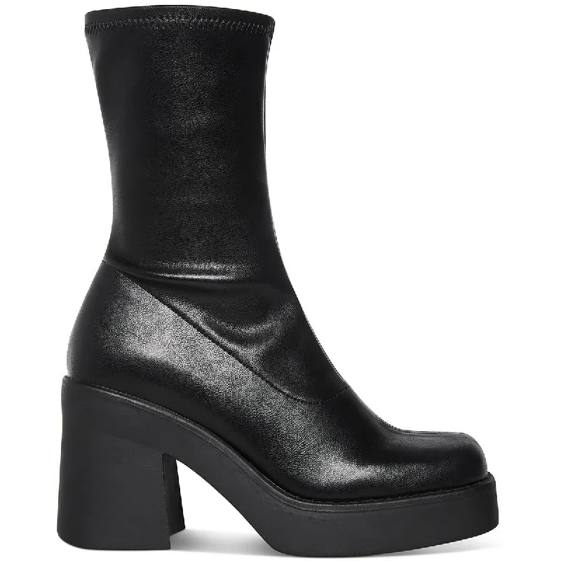 Steve Madden Womens Klayton Block Heel Mid-Calf Boots