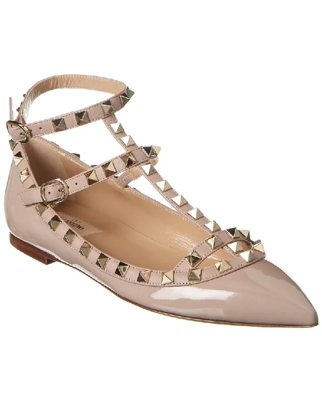 Valentino Rockstud Caged Patent Flat