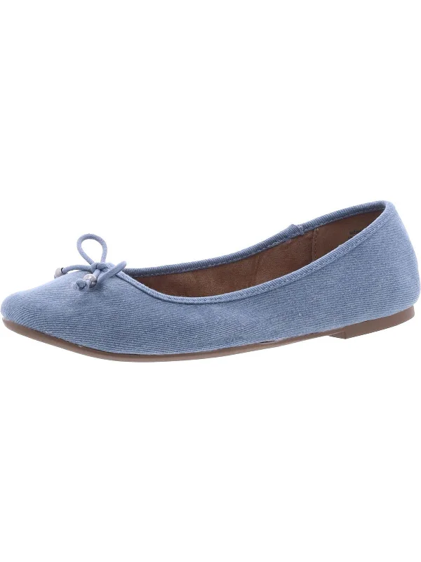 Womens Bow Slip On Ballet Flats