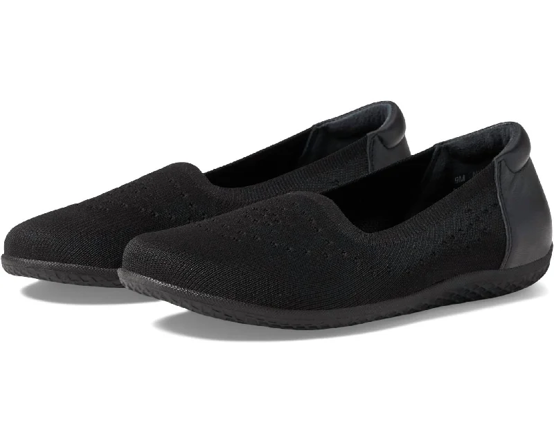 Women's Italy Flats In Black Fabric