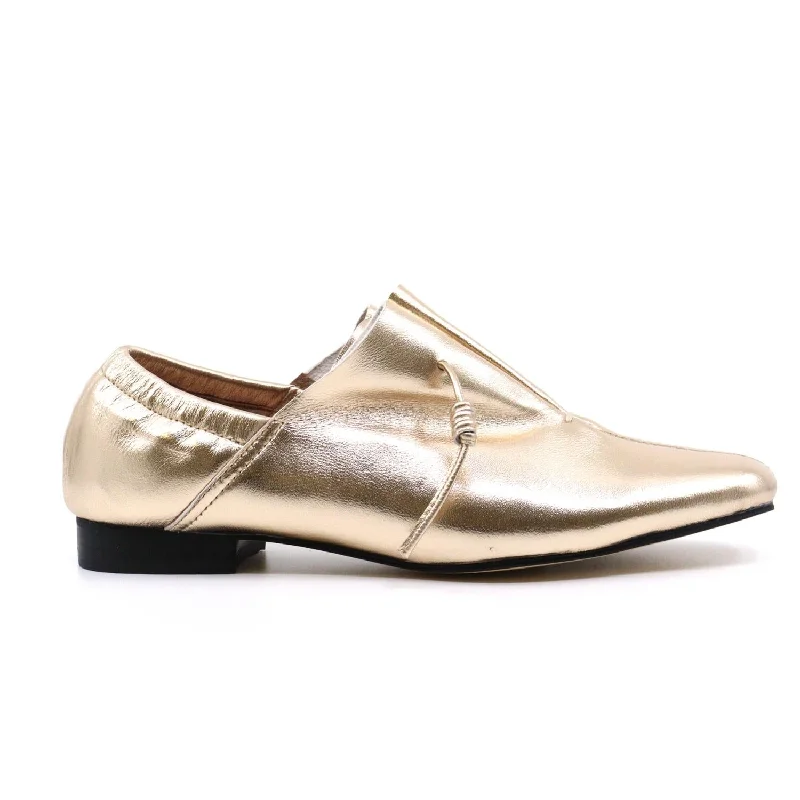 Women's Nu Dance Flat Shoes In Gold