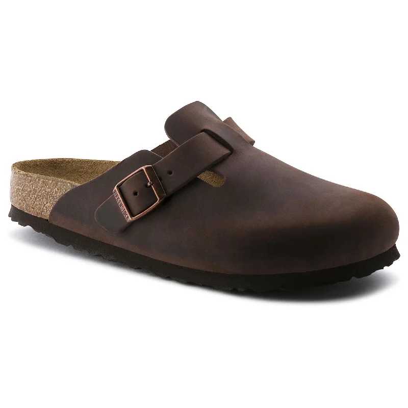 BIRKENSTOCK BOSTON SOFT FOOTBED HABANA OILED LEATHER UNISEX