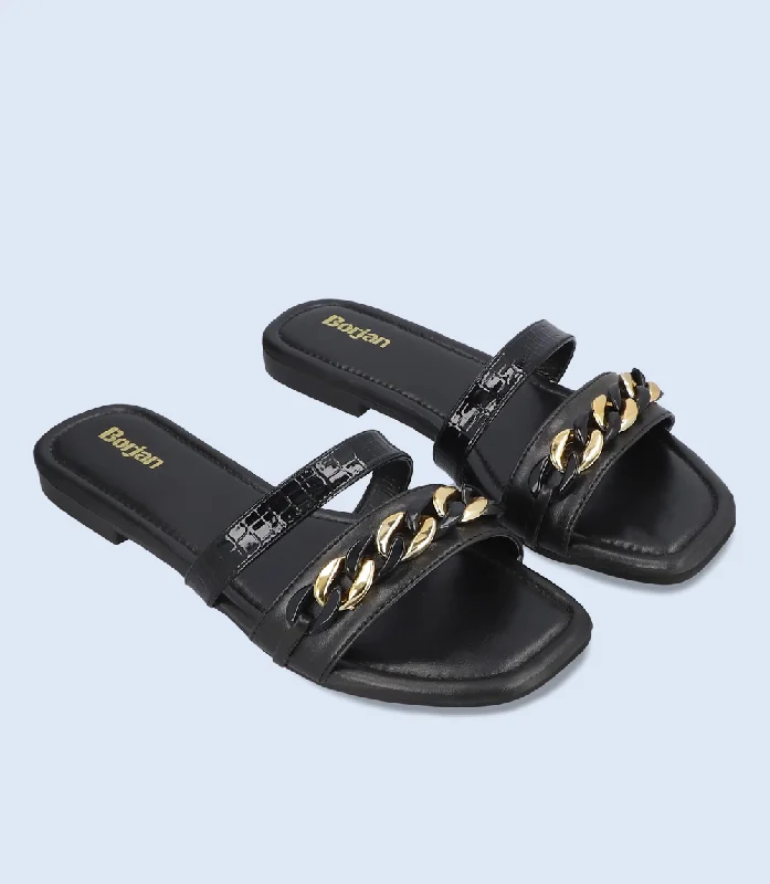 BW9423-BLACK-Women Slipper