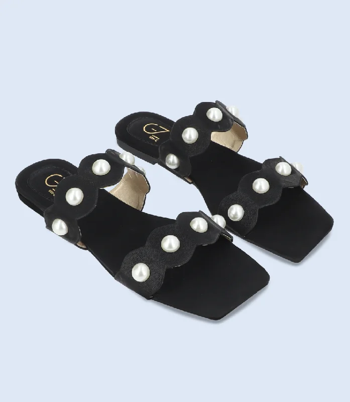 BW9502-BLACK-Women Casual Slipper