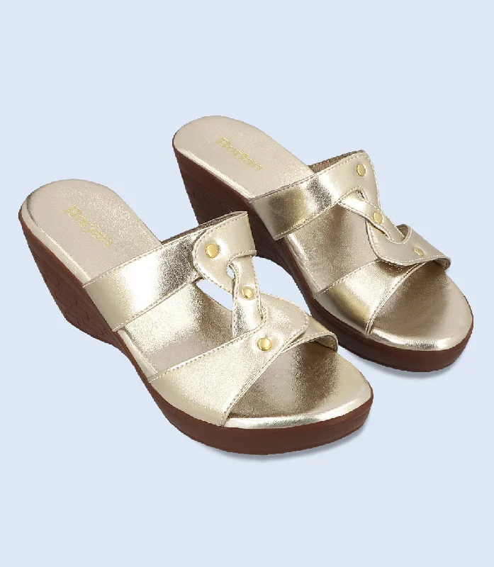 BW9915-GOLDEN-Women Platform Slipper