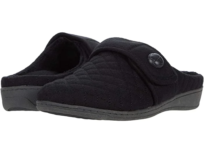 Vionic Carlin Black Backless Slipper Women's