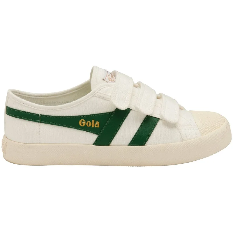 Coaster Trainer Velcro (Off White + Dark Green)