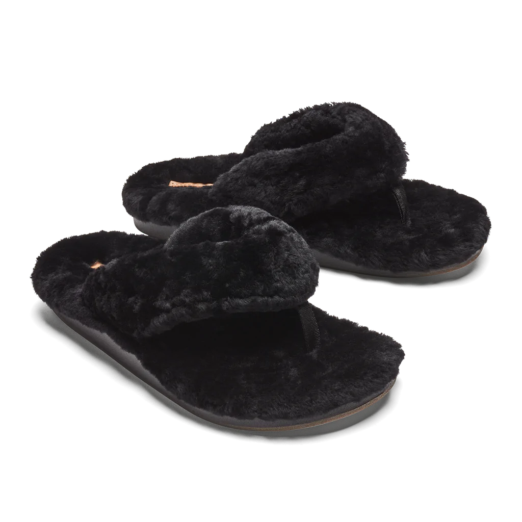 Olukai Kipe'a Heu Slipper Black Women's