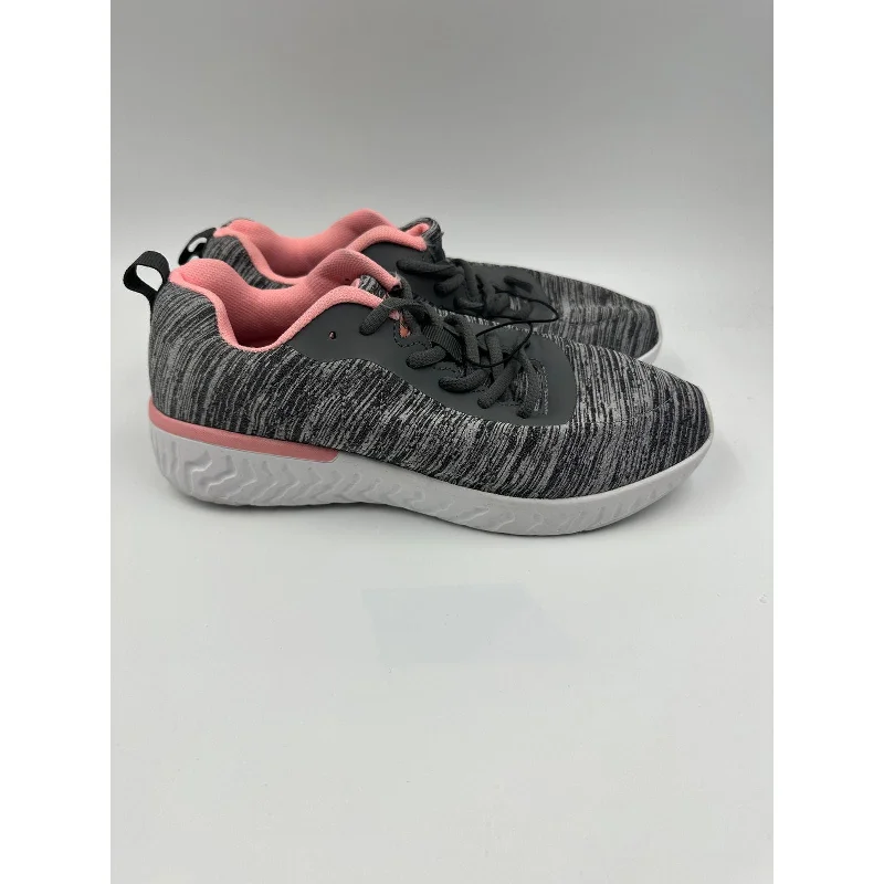 Women's Size 6, Gray Mesh Sneaker with Pink Insole and White Outsole